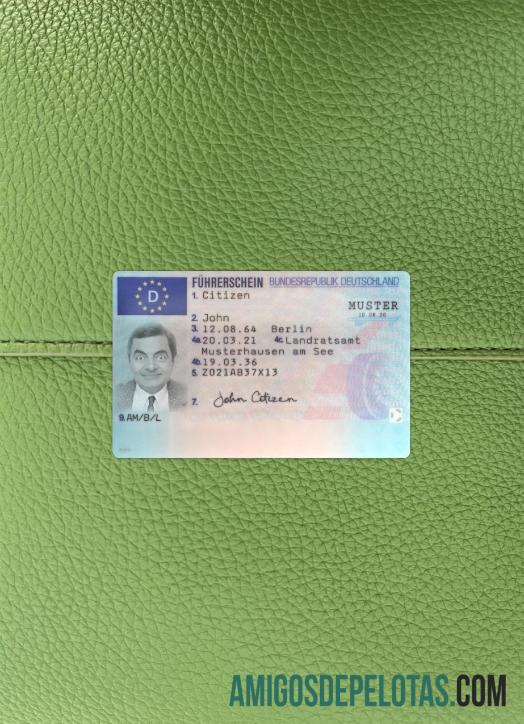 Carteira de motorista alemã 2021 presente fotolook frente exemplo